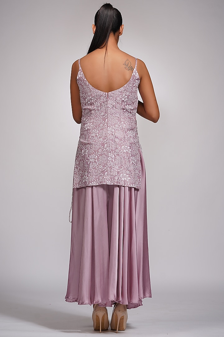 Lilac Modal Wedding Sharara Set by Shruti S at Pernia's Pop Up Shop