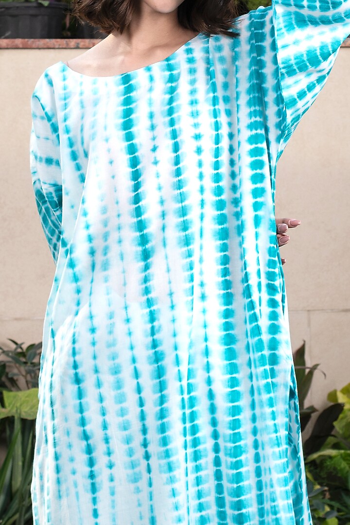 Teal Tie-Dye Co-Ord Set by Shrutkirti at Pernia's Pop Up Shop