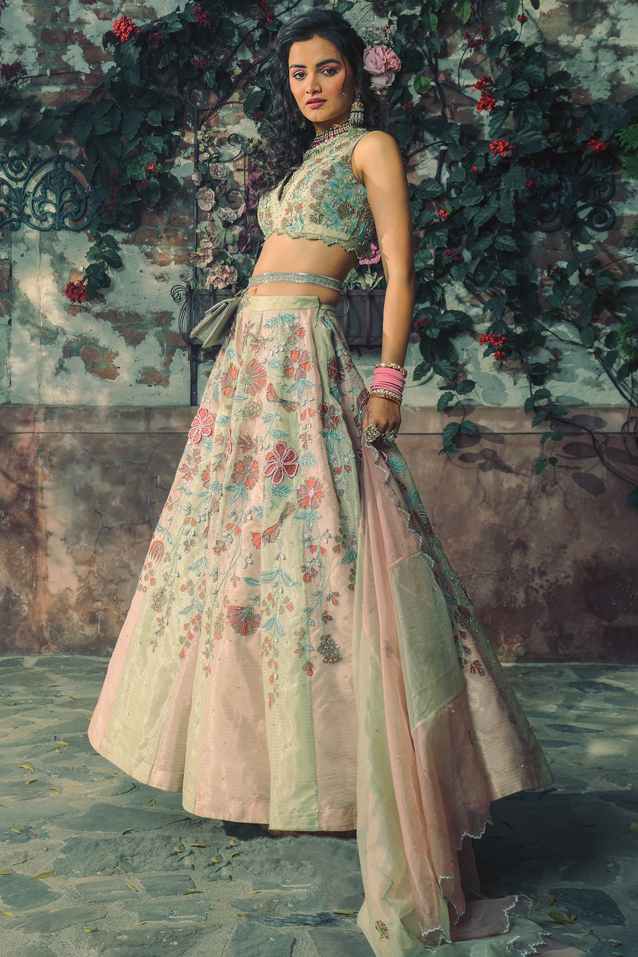 Buy Pink Vasansi Silk Printed Lehenga Set Online – Vasansi Jaipur