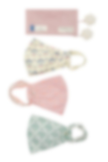 Multi Colored Printed Masks (Set of 3) by Show Shaa at Pernia's Pop Up Shop