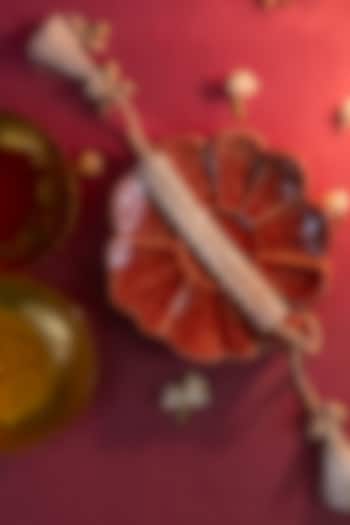 Silver Hand Embroidered Rakhi by Show Shaa at Pernia's Pop Up Shop