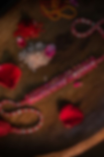 Maroon Embroidered Rakhi by Show Shaa at Pernia's Pop Up Shop