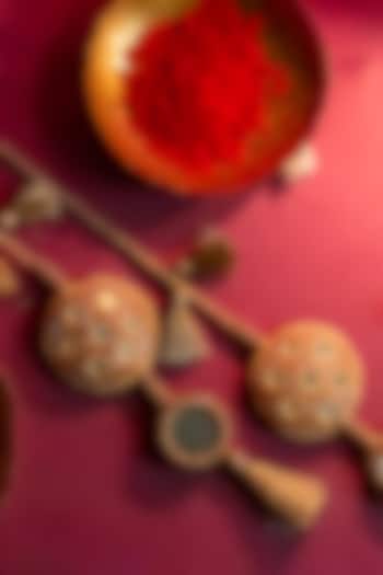 Golden Embroidered Rakhi by Show Shaa at Pernia's Pop Up Shop