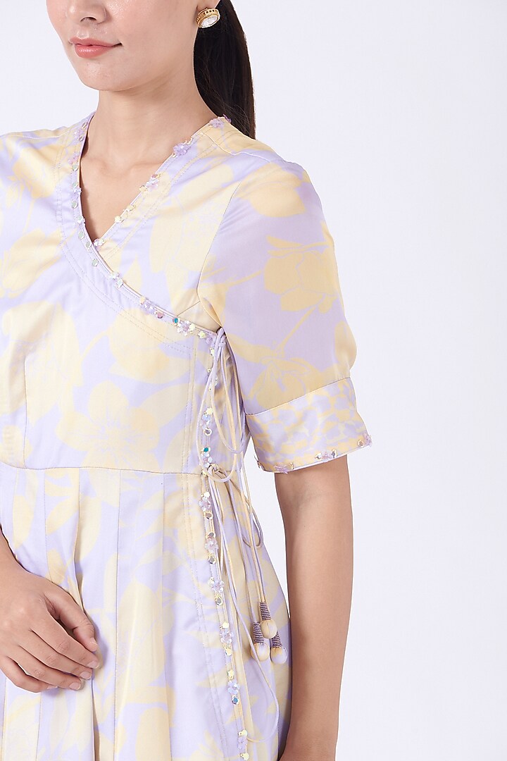 Lilac Printed Party Wear Sharara Set by Show Shaa at Pernia's Pop Up Shop