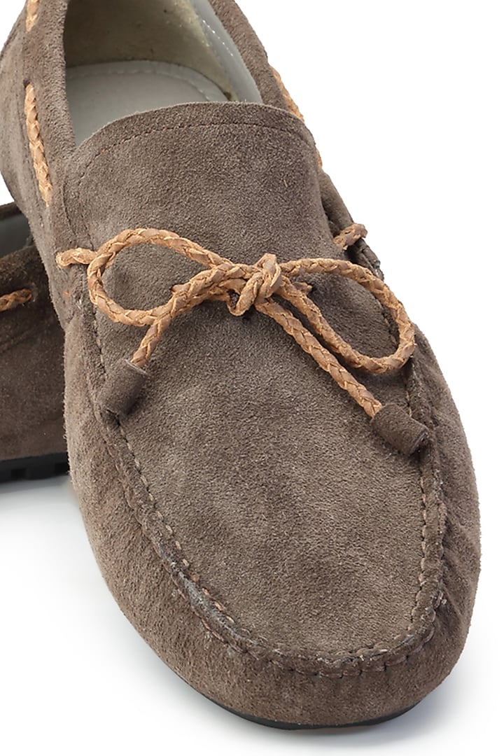 Brown Suede Loafers by SHUTIQ at Pernia's Pop Up Shop