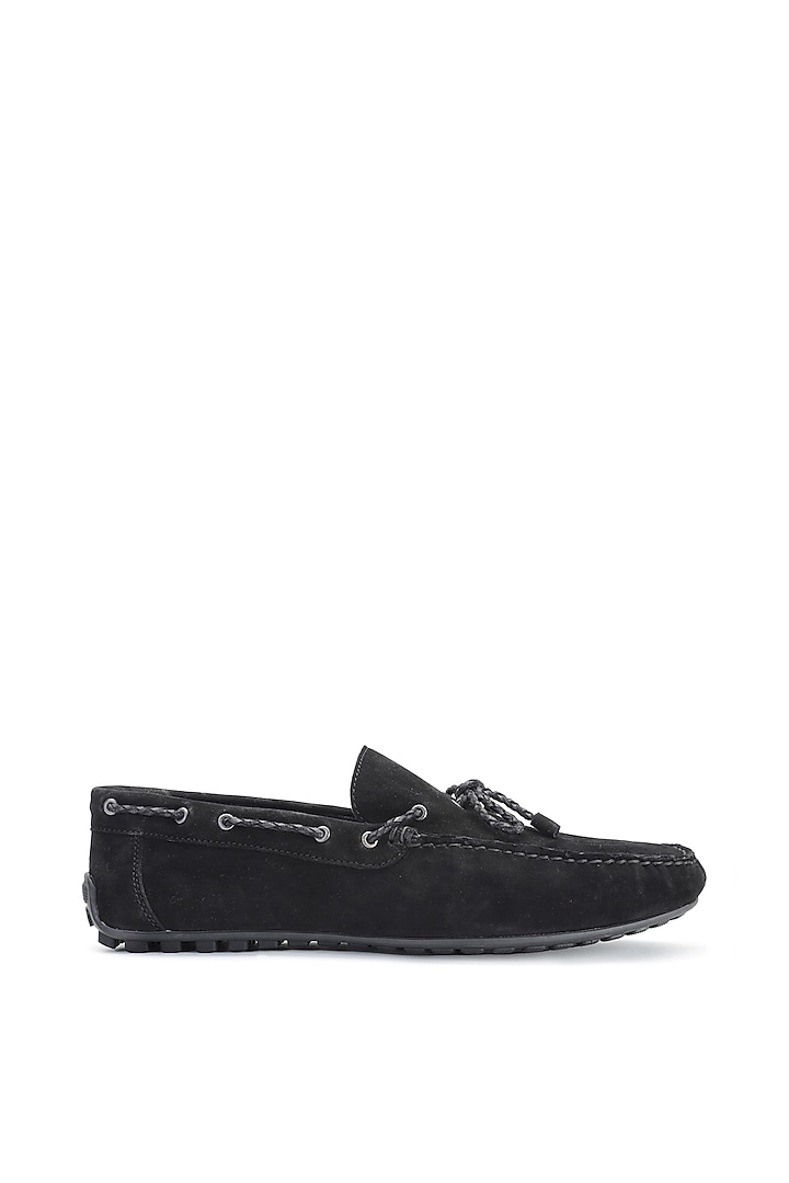 Black Suede Loafers by SHUTIQ at Pernia's Pop Up Shop
