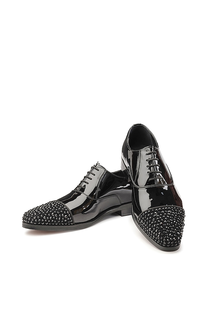Black Patent Leather Shoes by SHUTIQ at Pernia's Pop Up Shop
