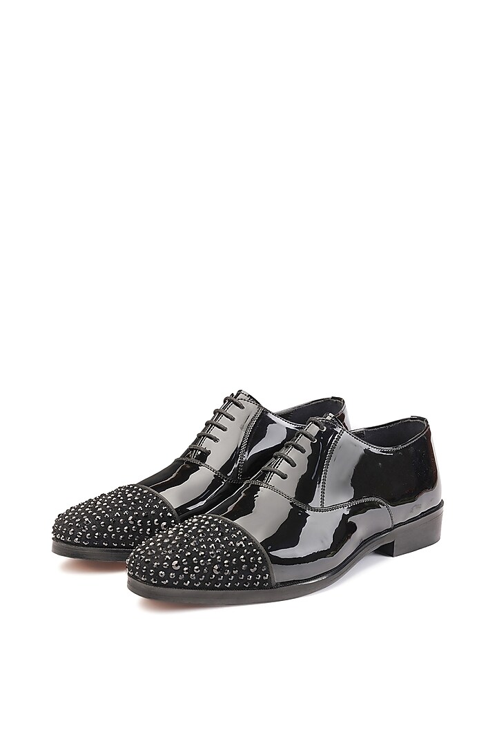 Black Patent Leather Shoes by SHUTIQ at Pernia's Pop Up Shop