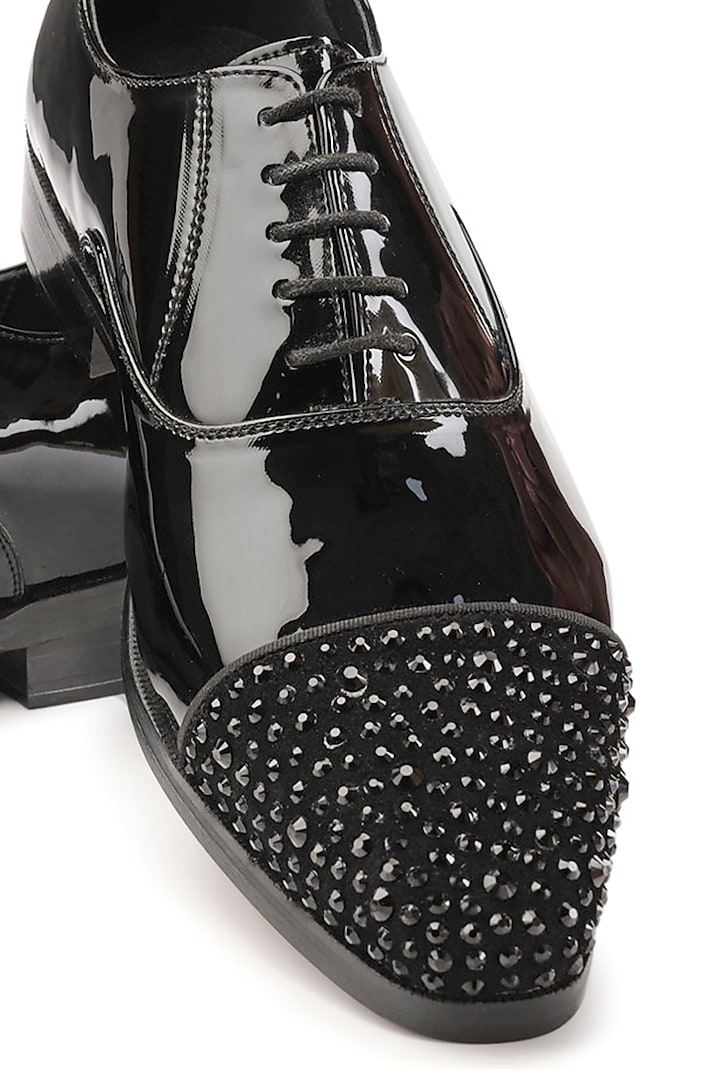 Black Patent Leather Shoes by SHUTIQ at Pernia's Pop Up Shop
