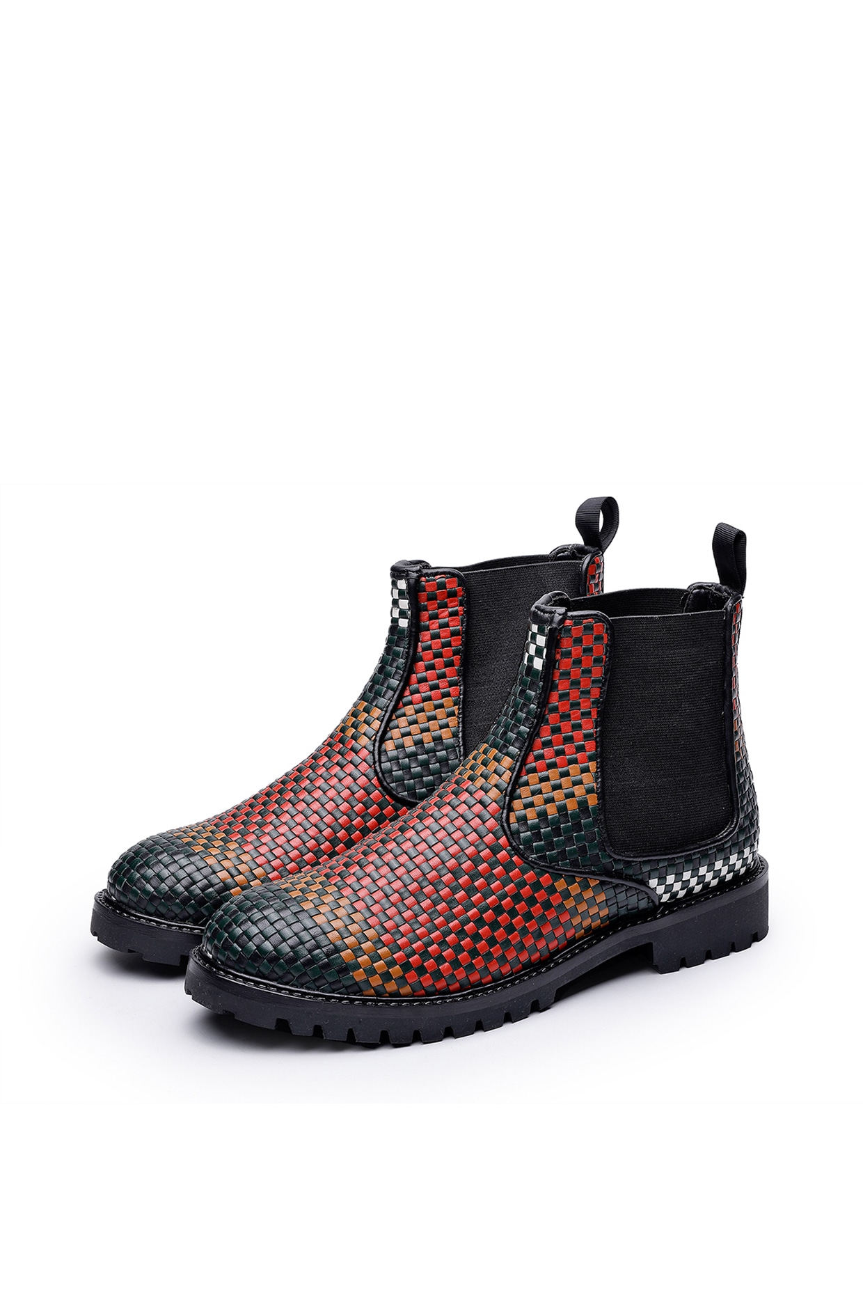 Multi colored leather boots hotsell