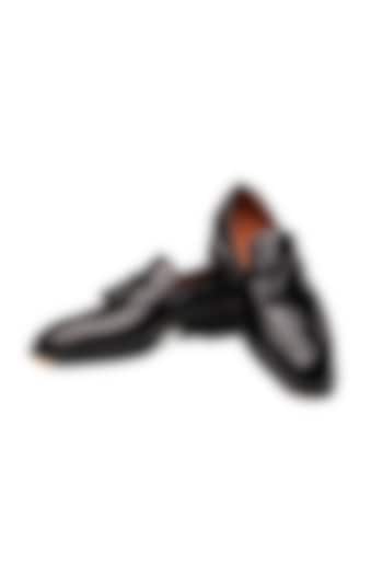 Black Leather Loafers by SHUTIQ at Pernia's Pop Up Shop