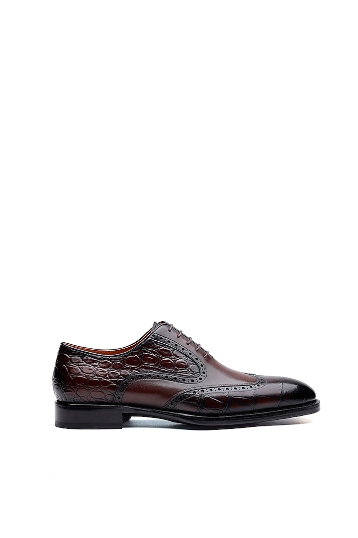 Dark Brown Leather Shoes by SHUTIQ at Pernia's Pop Up Shop
