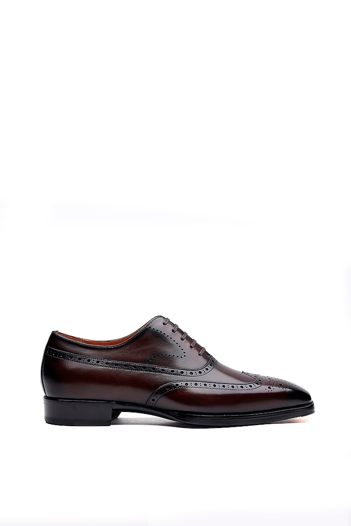 Brown Leather Shoes by SHUTIQ at Pernia's Pop Up Shop
