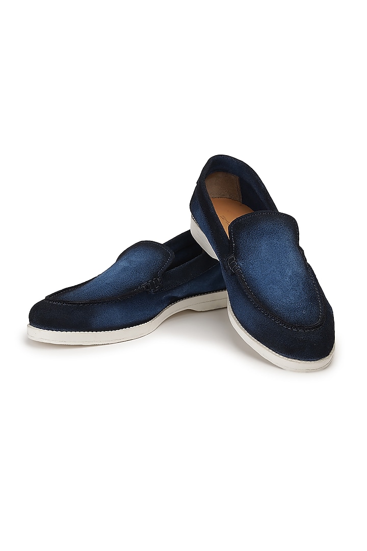 Blue Denim Slip-On Shoes by SHUTIQ at Pernia's Pop Up Shop