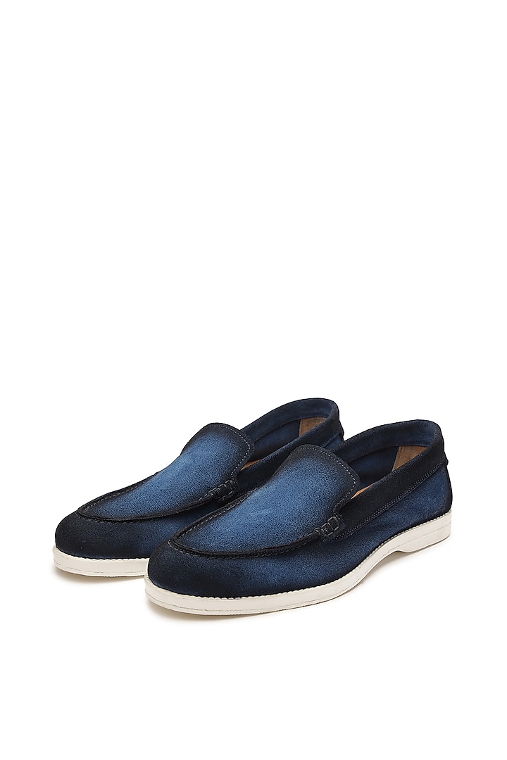 Blue Denim Slip-On Shoes by SHUTIQ at Pernia's Pop Up Shop