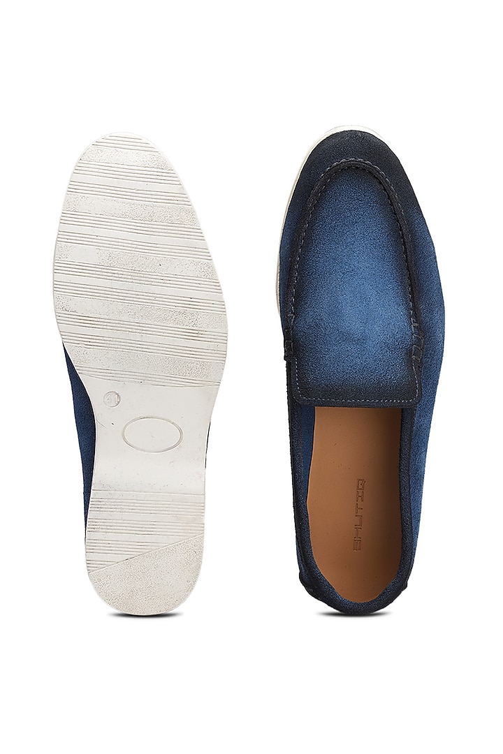Blue Denim Slip-On Shoes by SHUTIQ at Pernia's Pop Up Shop