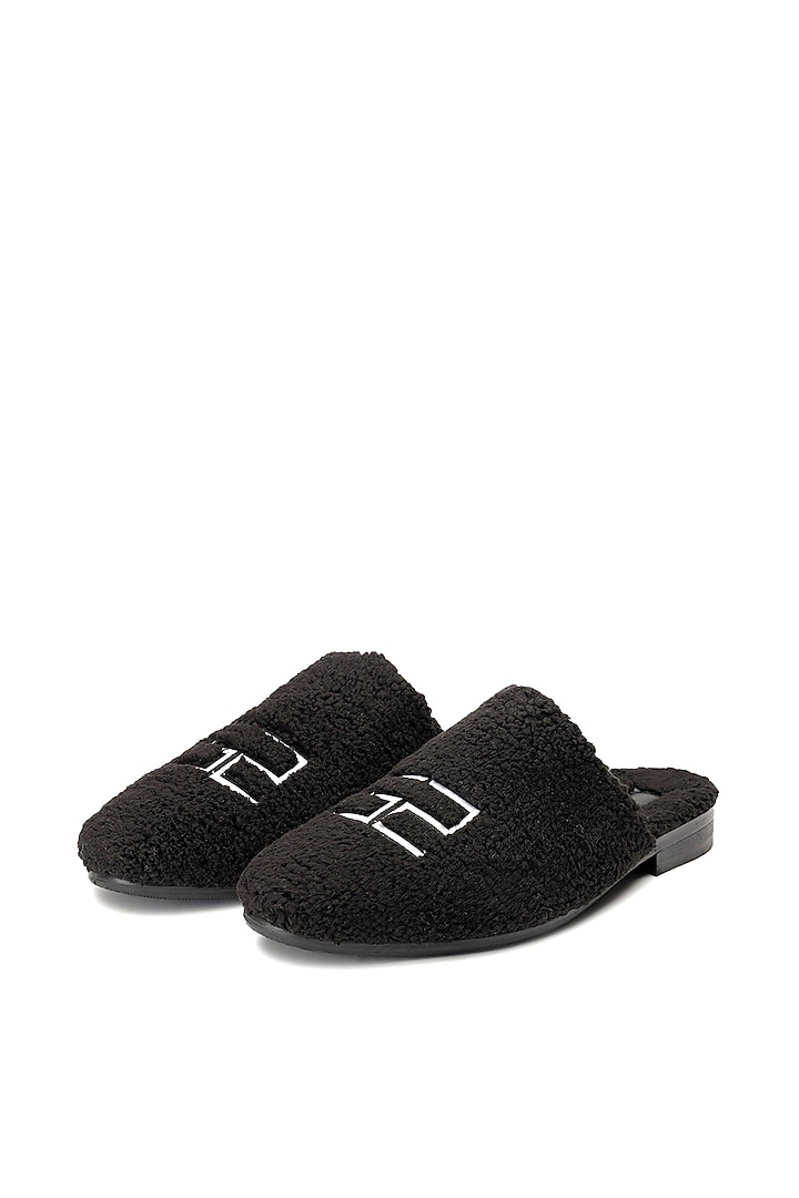 Black Rubber Outsole Mules by SHUTIQ at Pernia's Pop Up Shop