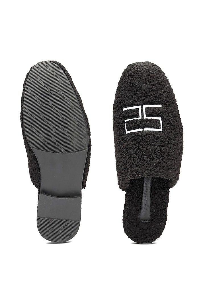 Black Rubber Outsole Mules by SHUTIQ at Pernia's Pop Up Shop