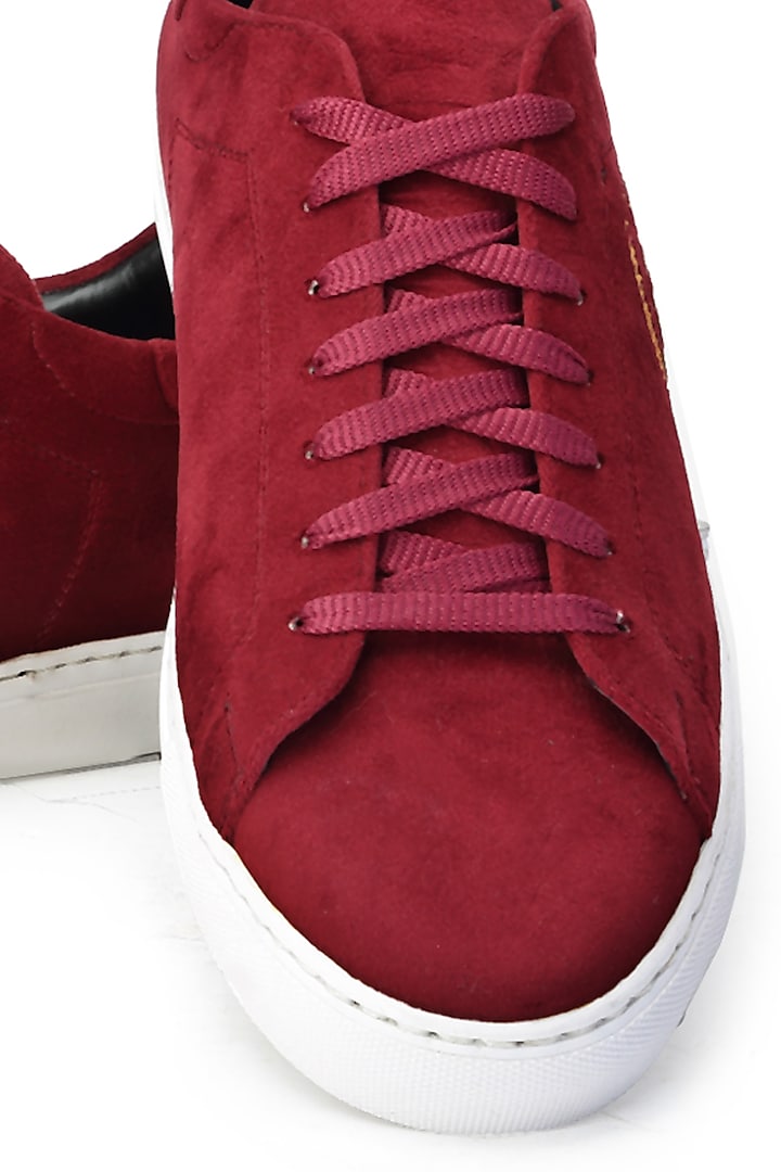Red Velvet Sneakers by SHUTIQ at Pernia's Pop Up Shop