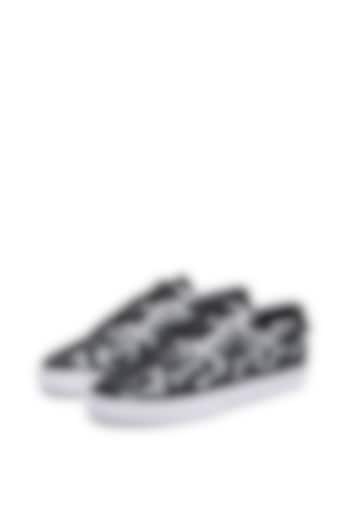Black Leather Sneakers by SHUTIQ