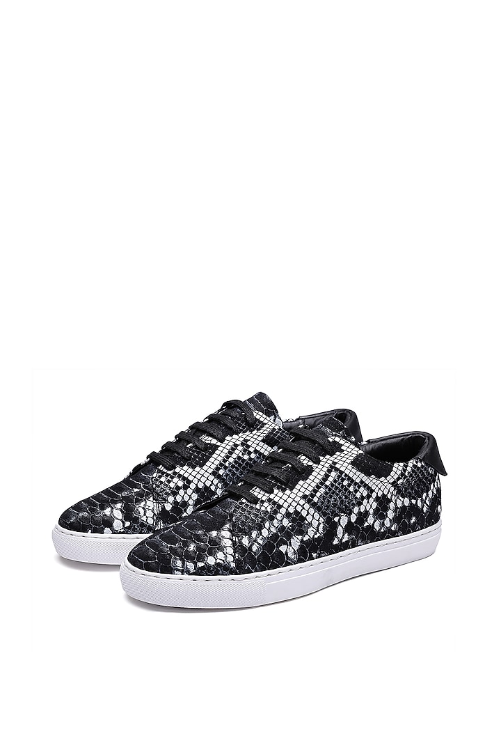 Black Leather Sneakers by SHUTIQ