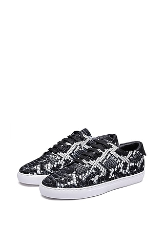 Black Leather Sneakers by SHUTIQ