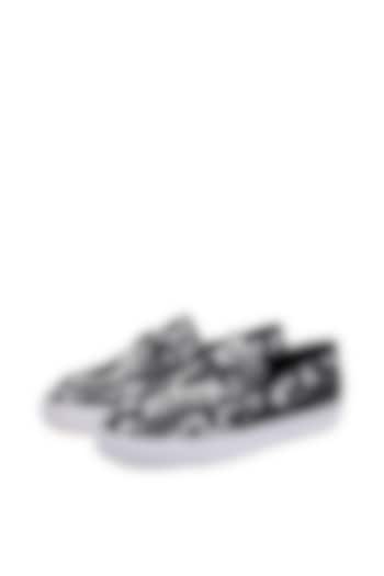 Black Leather Sneakers by SHUTIQ