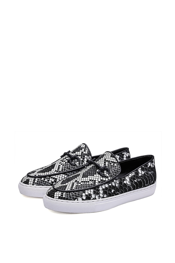 Black Leather Sneakers by SHUTIQ