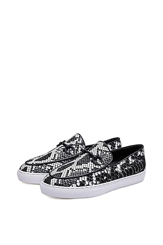 Black Leather Sneakers by SHUTIQ
