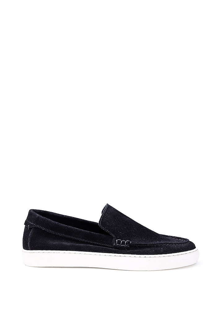 Black Suede Sneakers by SHUTIQ at Pernia's Pop Up Shop