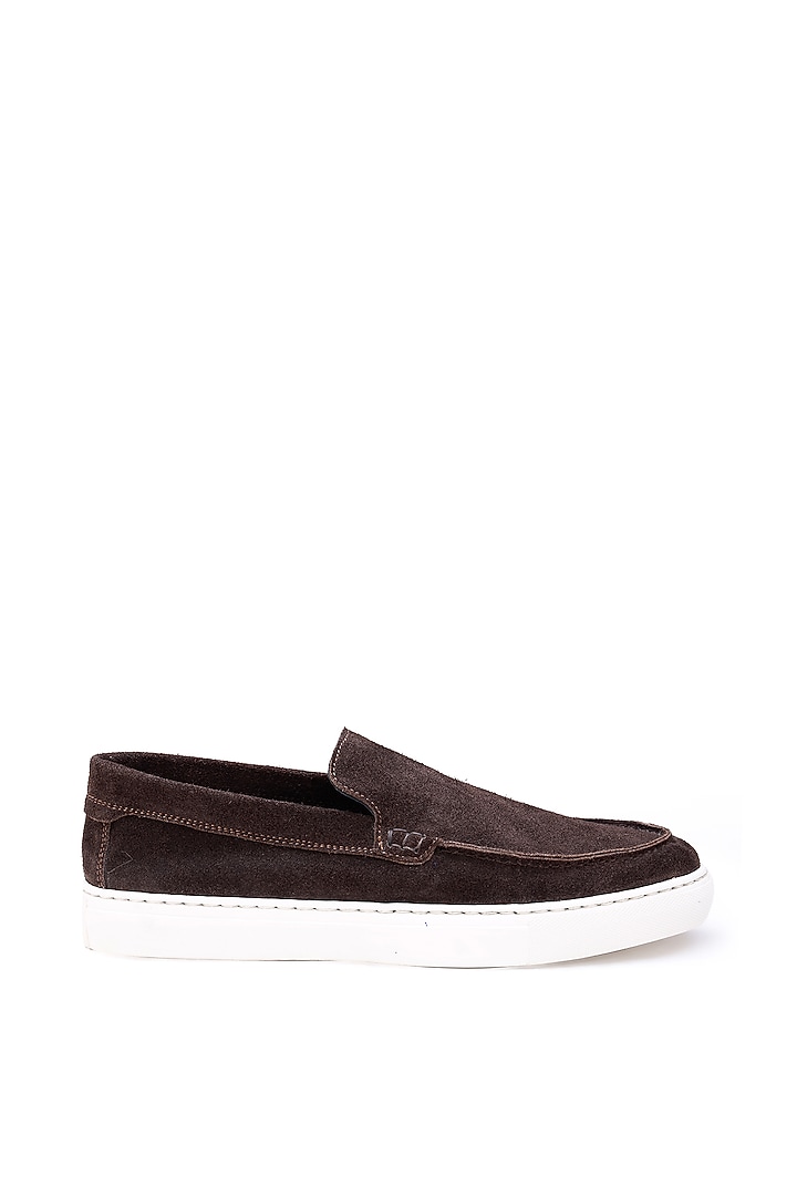 Brown Suede Sneakers by SHUTIQ at Pernia's Pop Up Shop