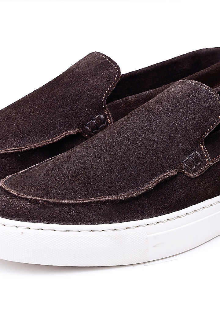 Brown Suede Sneakers by SHUTIQ at Pernia's Pop Up Shop