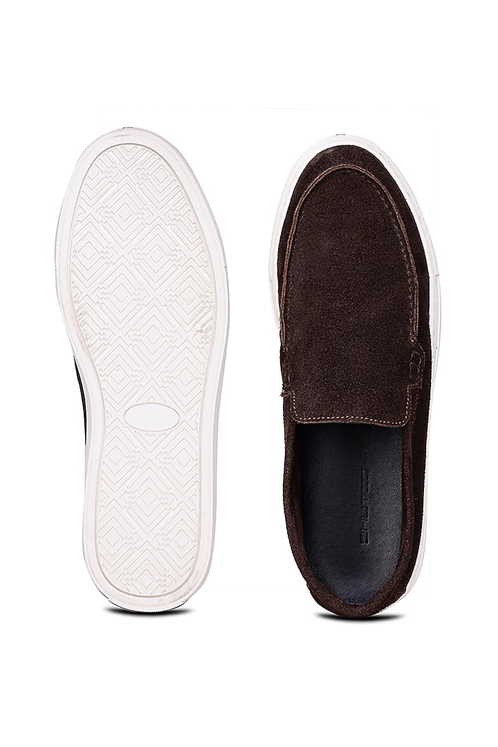 Brown Suede Sneakers by SHUTIQ at Pernia's Pop Up Shop