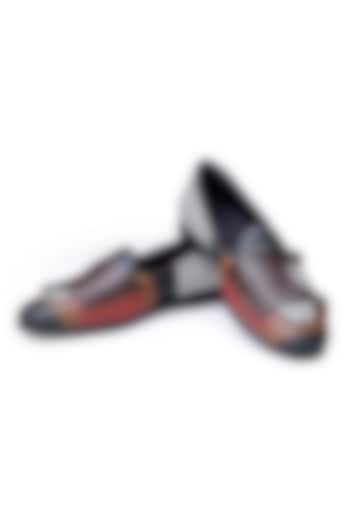 Multi-Colored Leather Monk Shoes by SHUTIQ