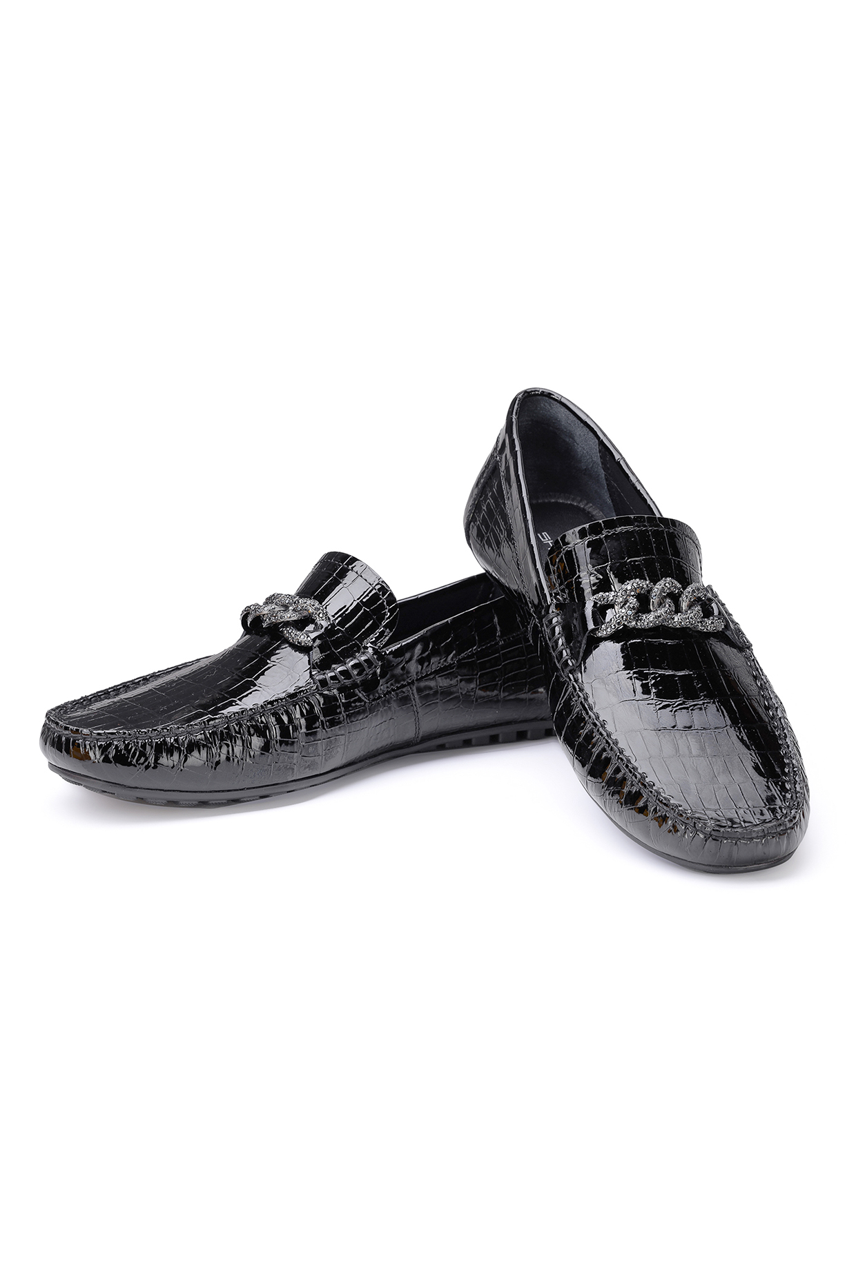 Black Patent Leather Loafers by SHUTIQ