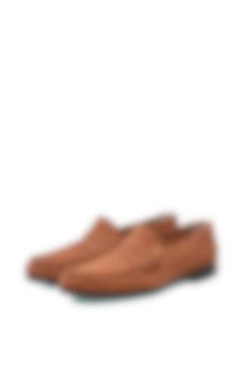 Brown Suede Loafers by SHUTIQ at Pernia's Pop Up Shop