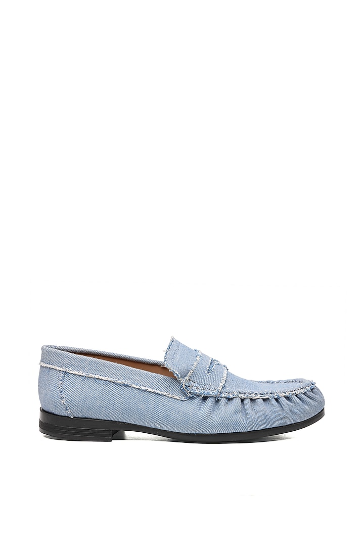 Blue Denim Loafers by SHUTIQ at Pernia's Pop Up Shop