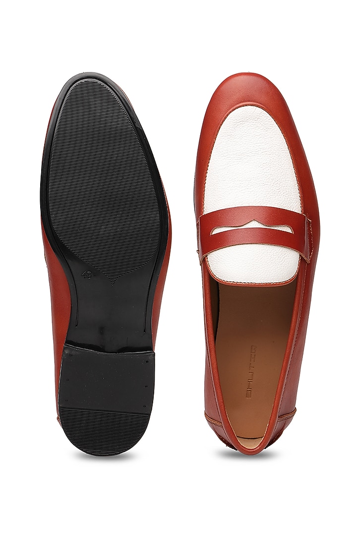 Brown Leather Loafers by SHUTIQ at Pernia's Pop Up Shop