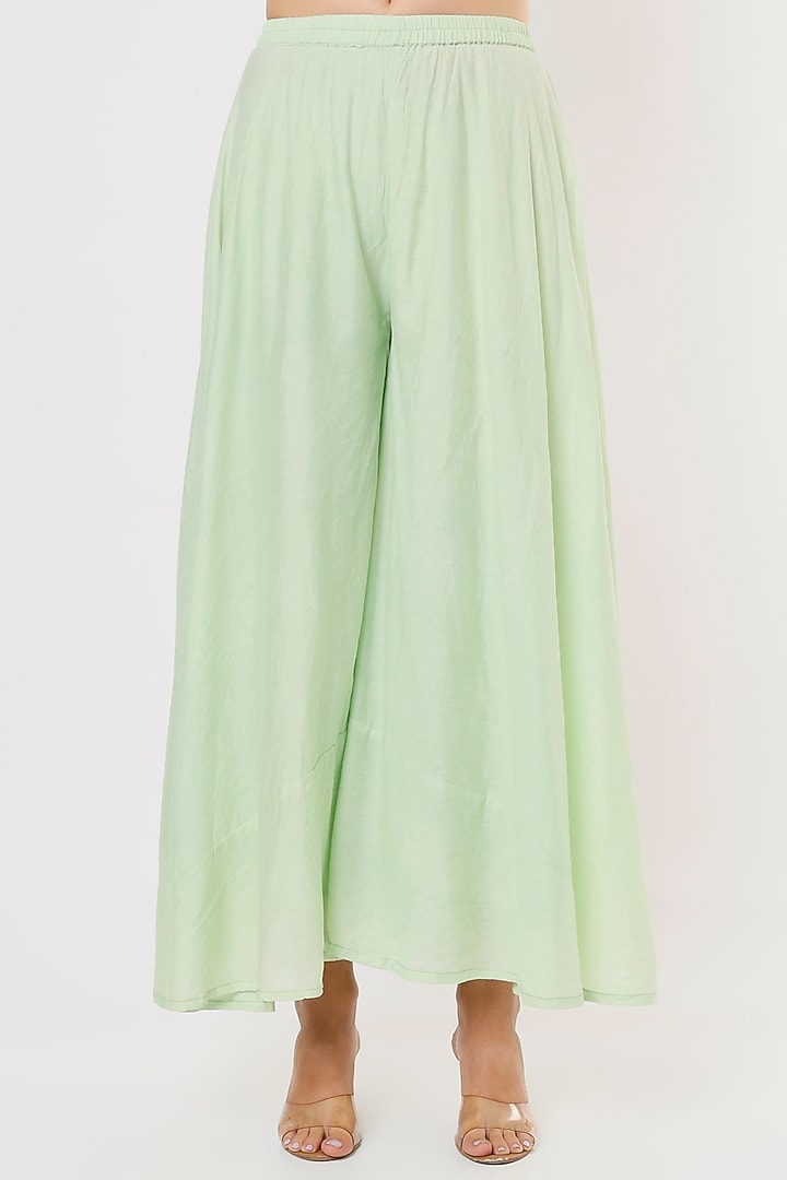 Pista Green Chanderi Kurta Set by Shree Tatvam at Pernia's Pop Up Shop