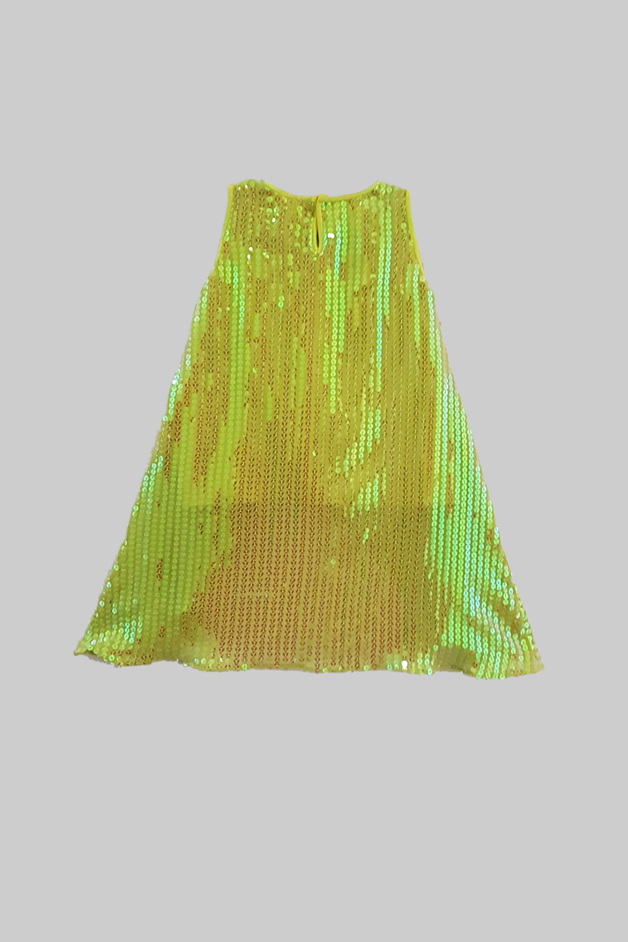 Lime Yellow Tiered Lehenga Set