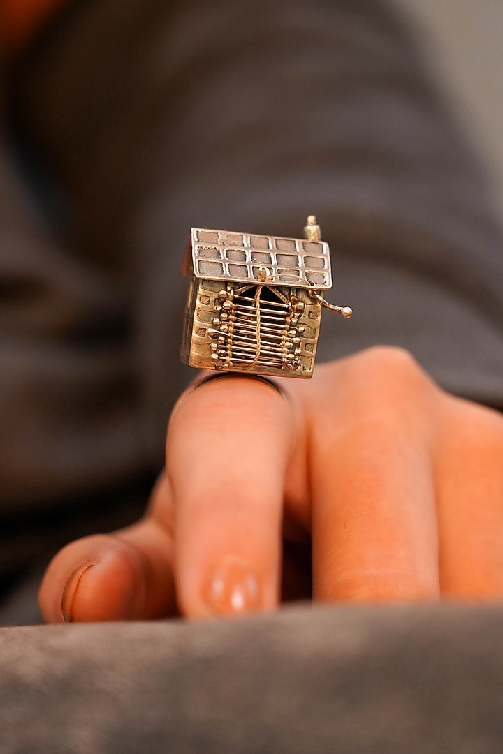 Oxidised Silver Finish Handcrafted Hurt Ring In Sterling Silver by Shyle at Pernia's Pop Up Shop
