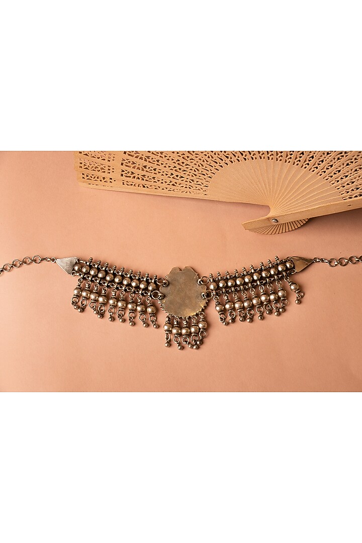 Silver Finish Handcrafted Choker Necklace In Sterling Silver by Shyle at Pernia's Pop Up Shop