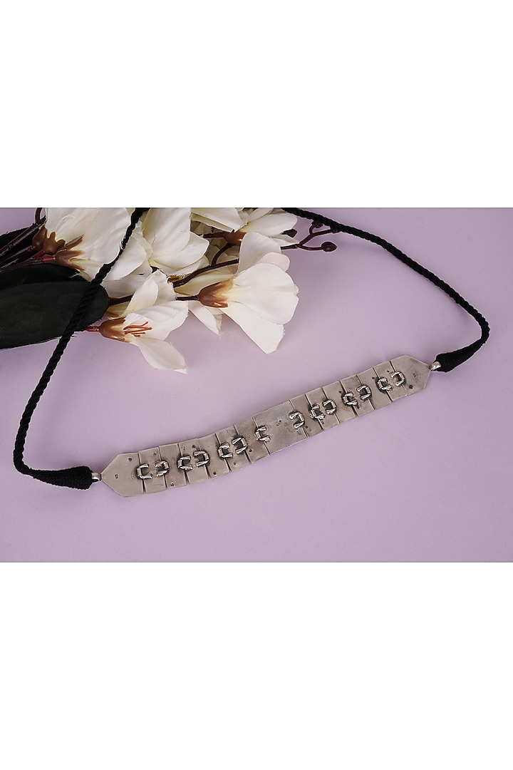 Silver Finish Handcrafted Necklace Set In Sterling Silver by Shyle at Pernia's Pop Up Shop
