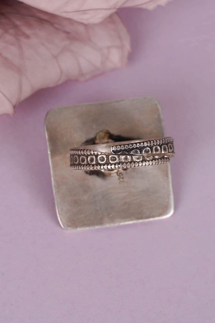 Silver Finish Handcrafted Necklace Set In Sterling Silver by Shyle at Pernia's Pop Up Shop