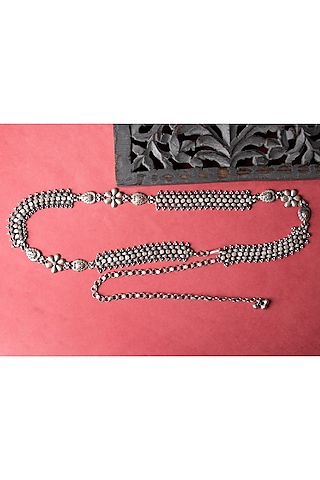 Silver Finish Handcrafted kamarband In Sterling Silver by Shyle