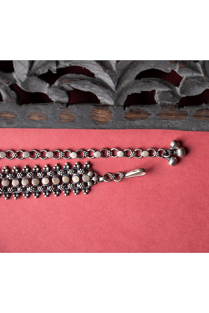 Silver Finish Handcrafted kamarband In Sterling Silver by Shyle at Pernia's Pop Up Shop