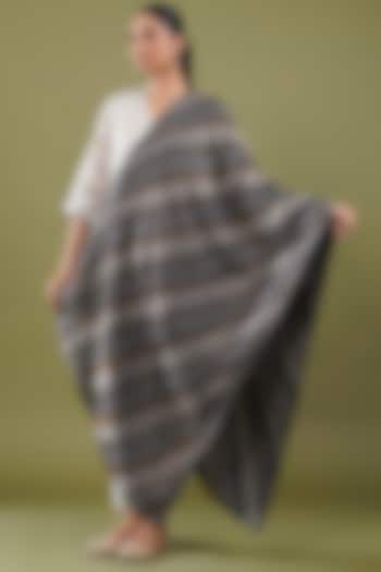 Grey Wool Blend Stole by Shaza at Pernia's Pop Up Shop