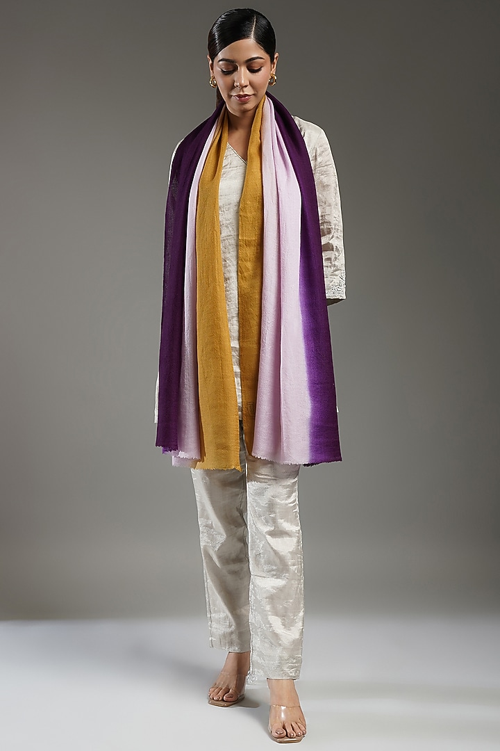 Multi-Colored Cashmere Stole by Shaza at Pernia's Pop Up Shop
