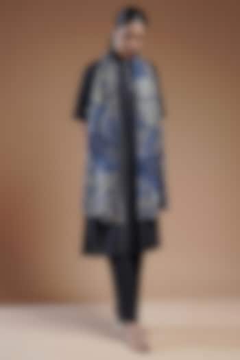 Multi-Colored Wool Blend Printed Stole by Shaza at Pernia's Pop Up Shop