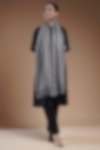 Multi-Colored Wool Blend Abstract Printed Stole by Shaza at Pernia's Pop Up Shop